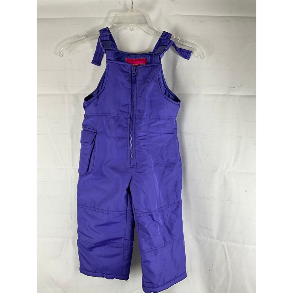 Girls London Fog Snowbibs Size 3T Purple in Color